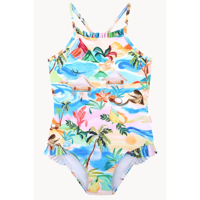 Girls South Pacific Frill One Piece