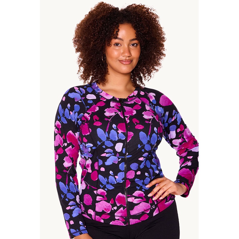 Paper Flowers Long Sleeve Suntop