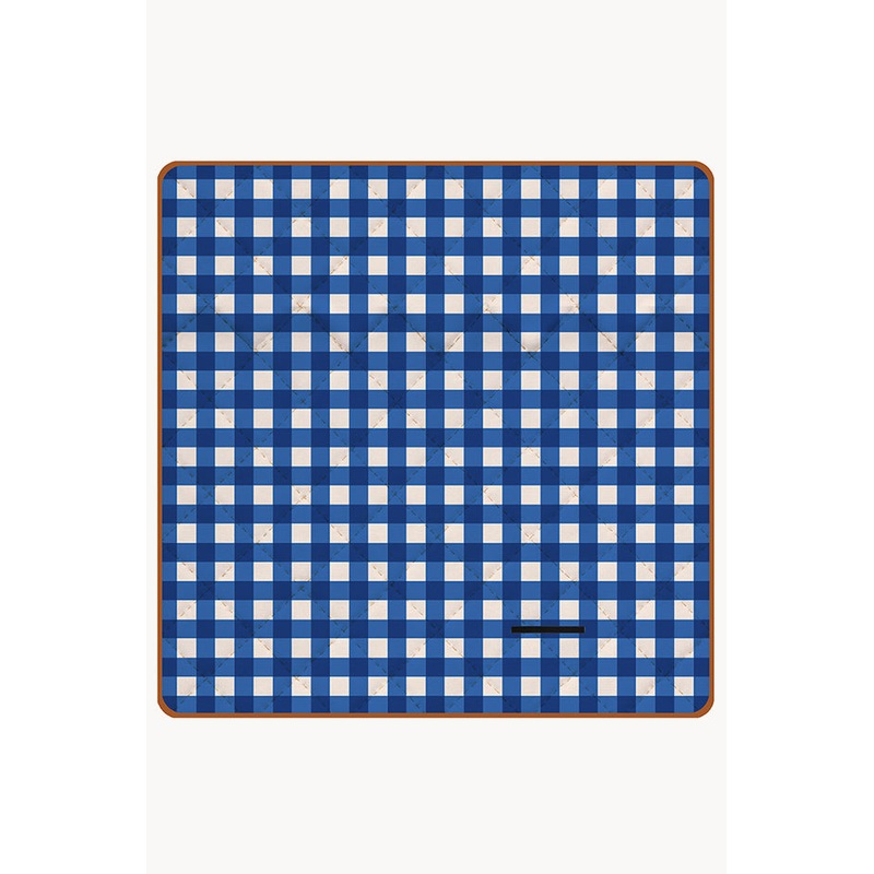 Cobalt Check Picnic Mat