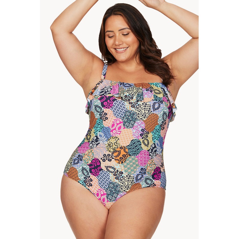 Salmagundi Vermeer Frill Bandeau One Piece