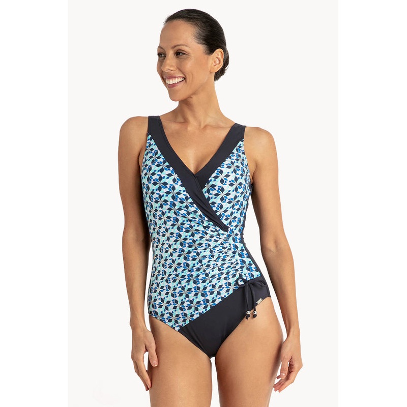 Deco Gathered Cross Over One Piece
