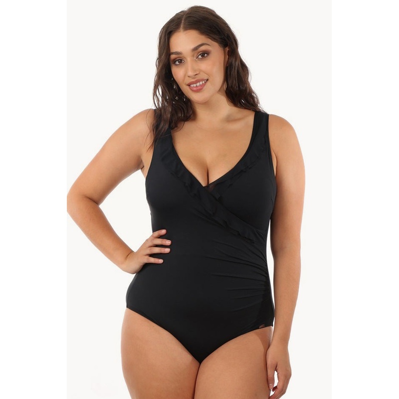 Frill Cross Over One Piece