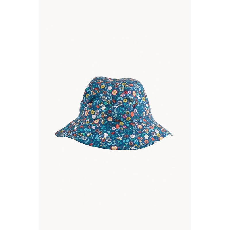 Girls Ditsy Blue Sunhat