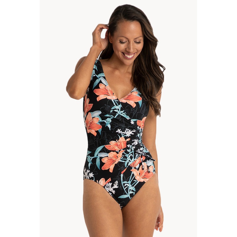 Lily Garden Gathered Cross Over One Piece
