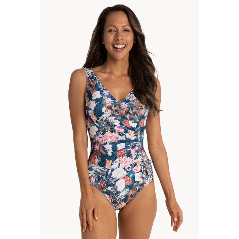 Paris Gathered Surplice One Piece