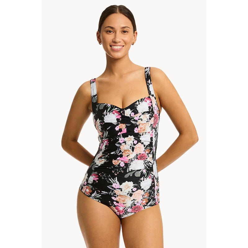 Belle Twist Front Boyleg One Piece