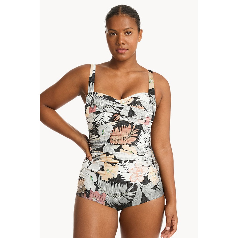 Calypso Twist Front Boyleg One Piece