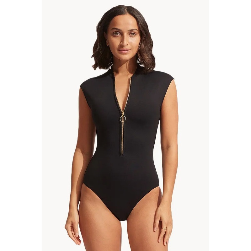 Collective Zip Front One Piece