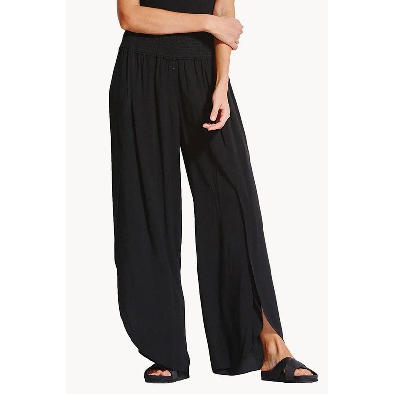 Shirred Waist Wrap Pant
