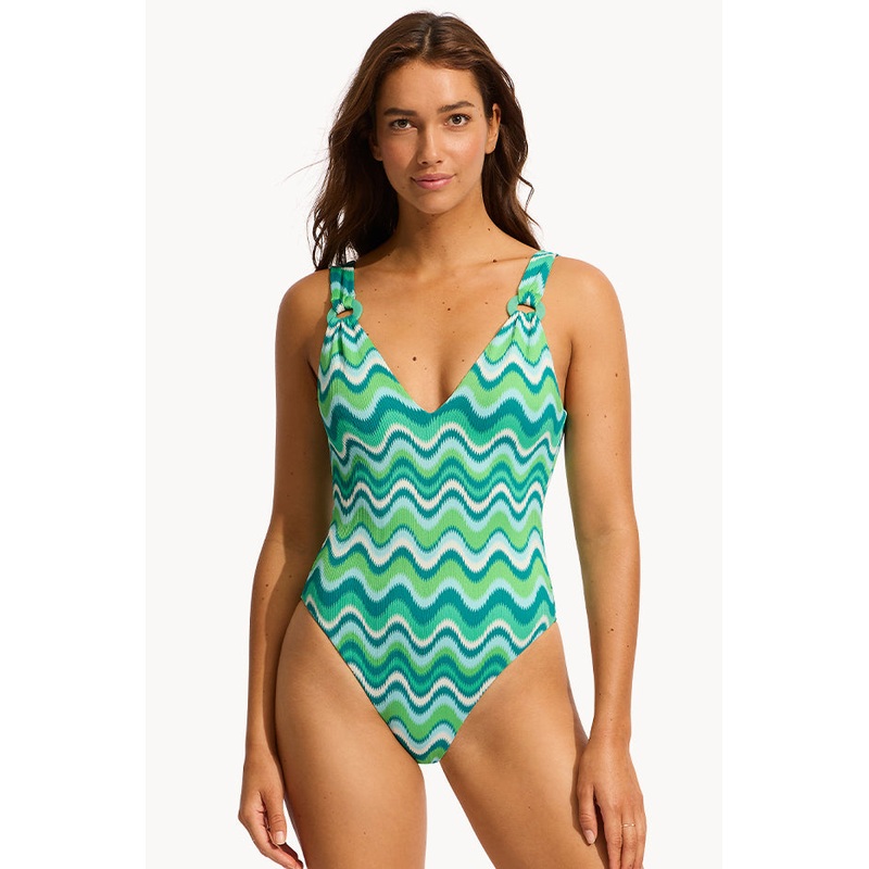 Neue Wave V Neck One Piece