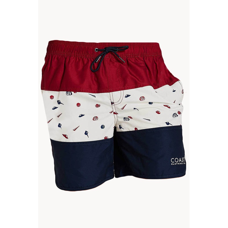 Mens Shell Beach Print Panel Boardshort