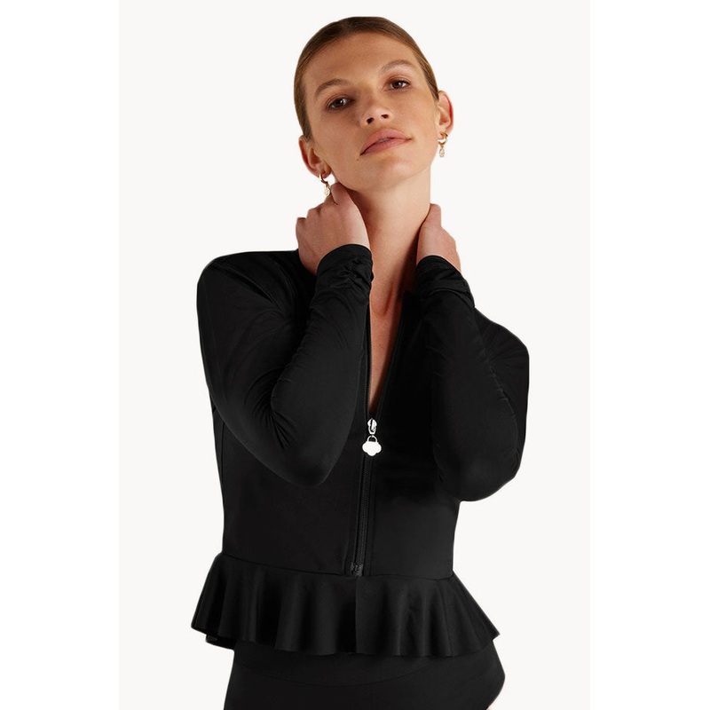 Peplum Long Sleeve Suntop