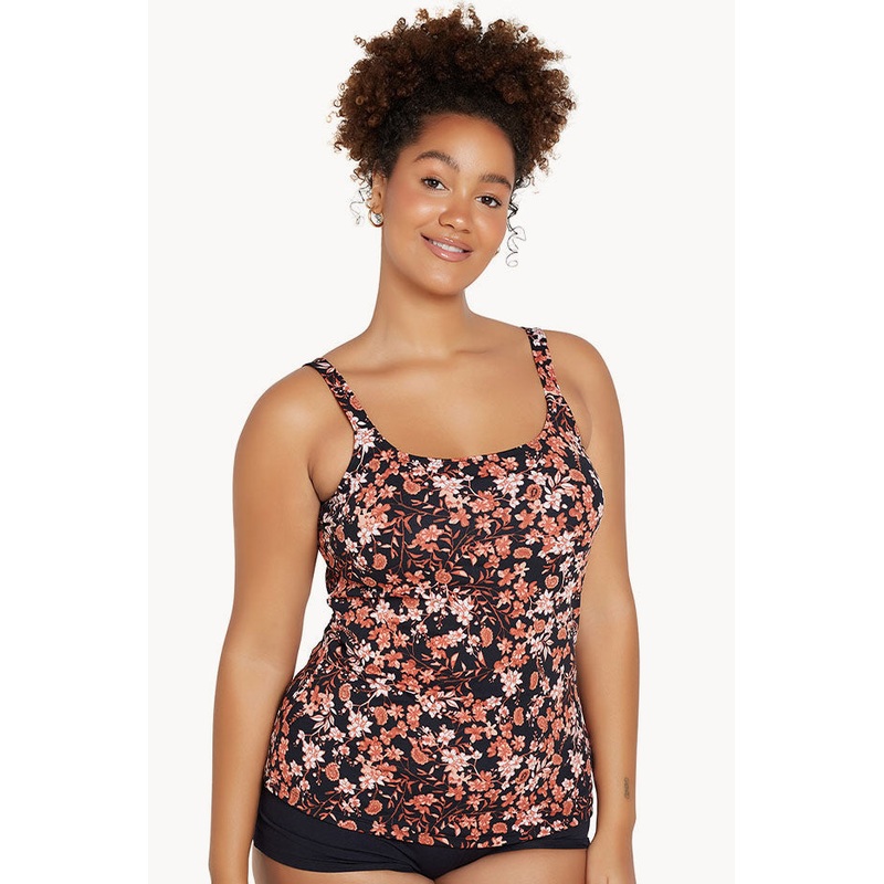 Autumn Falls Scoop Neck Tankini Separate