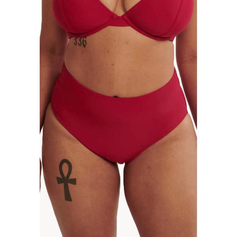Plain High Waist Full Brief