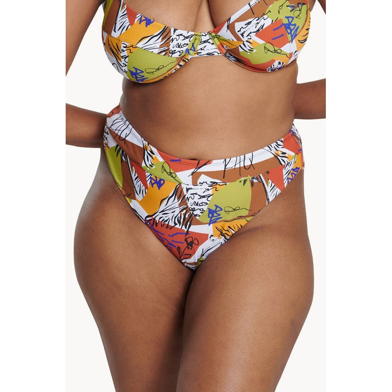 Scribble High Leg High Waist Pant