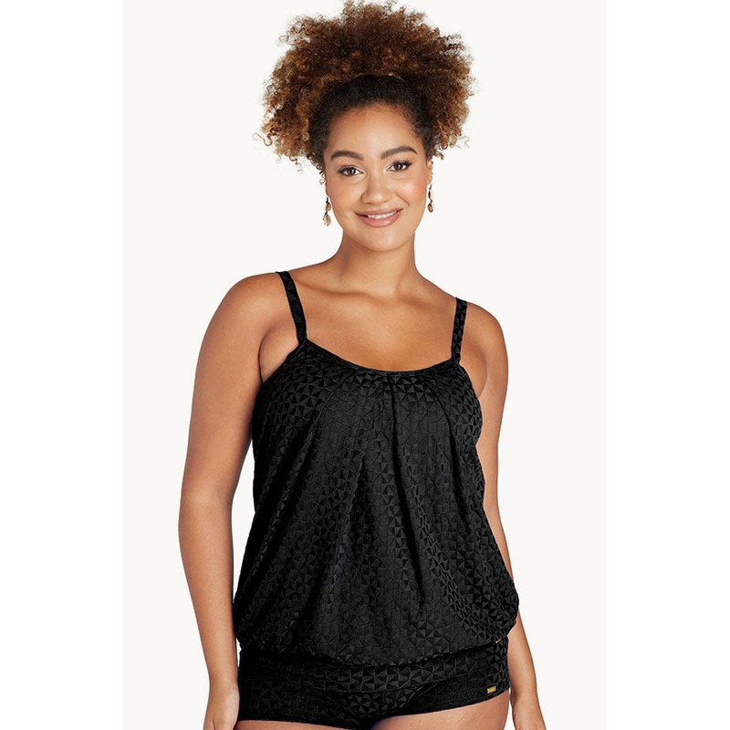 Aztec Jacquard Blouson Tankini Separate