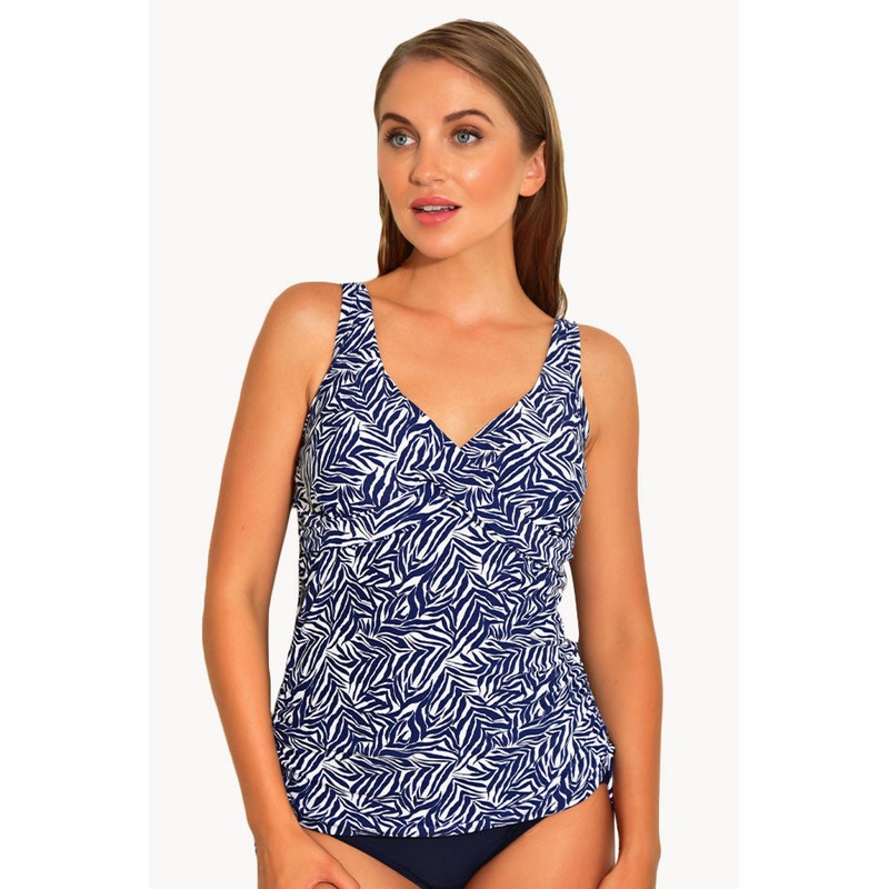Exotic Navy Underwire Tie Side Tankini Separate