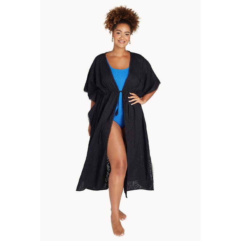 Jacquard Spot Long Kimono