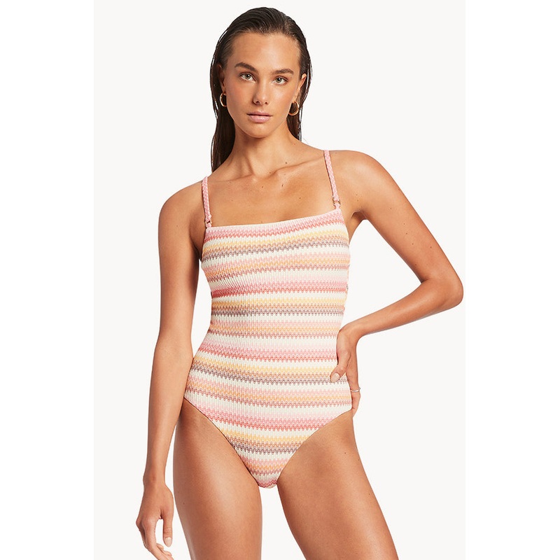 Capri Stripe Minimal Tank One Piece