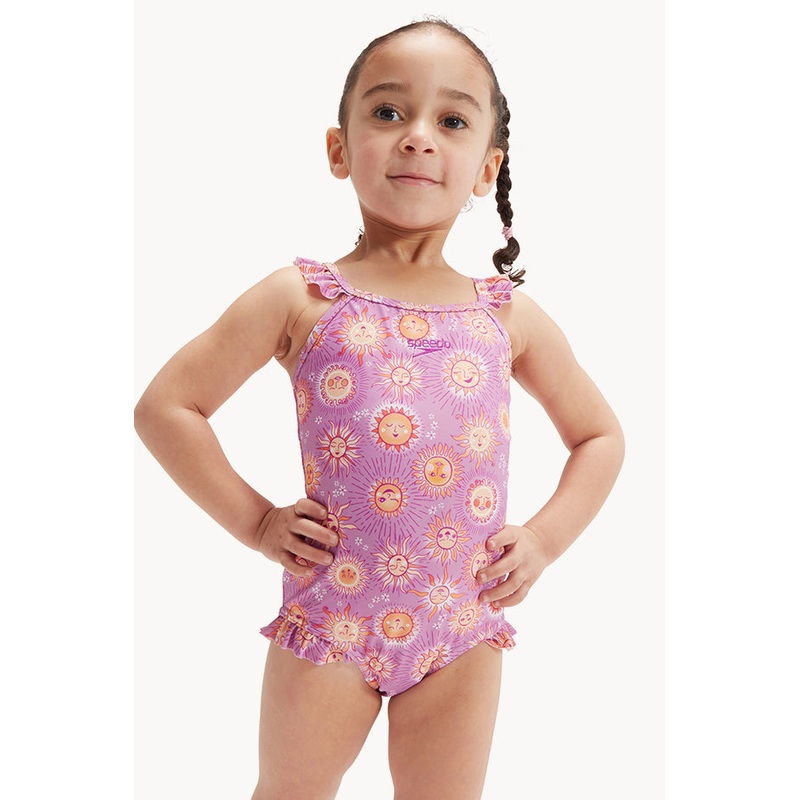 Toddler Girls Sun Faces Thin Strap One Piece
