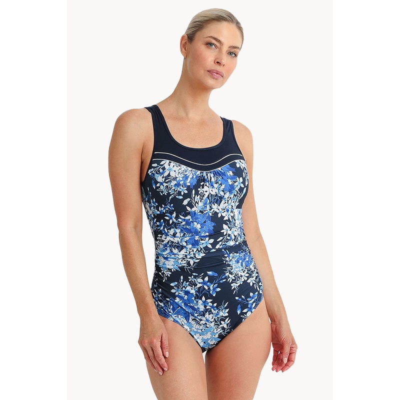 Blissful Ruched Scoop Neck One Piece