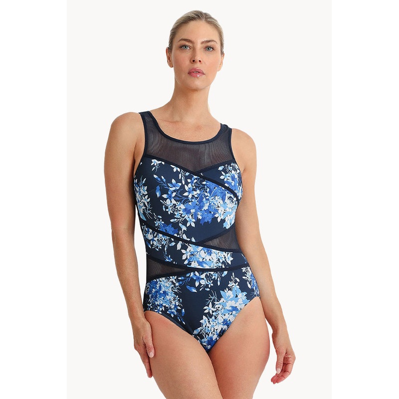Blissful Taped High Neck One Piece