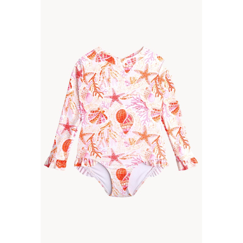 Girls La Mer Frill Sunsuit