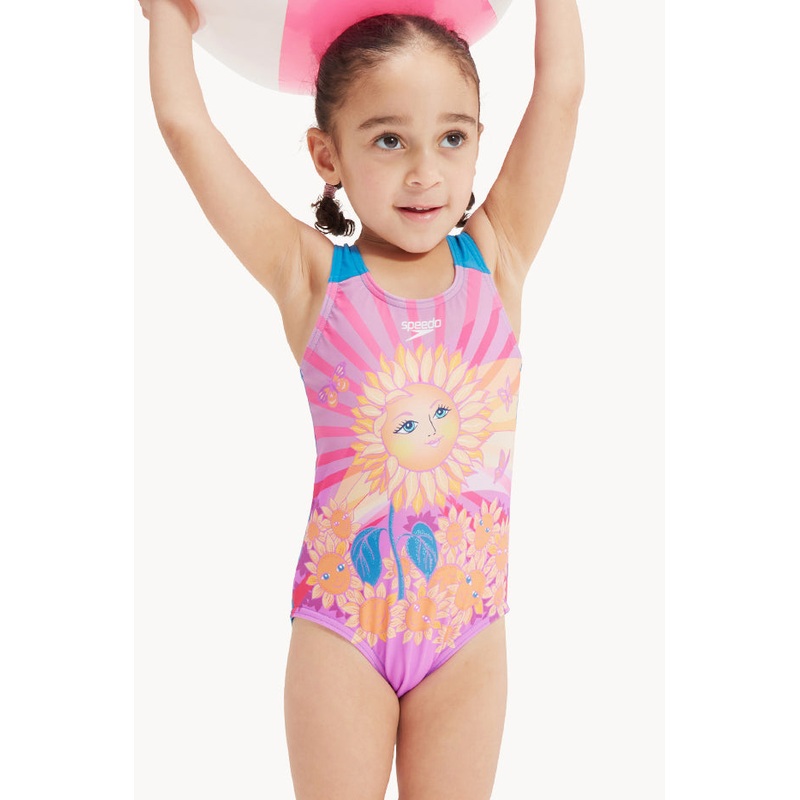 Toddler Girls Sunflower Digital Placement One Piece