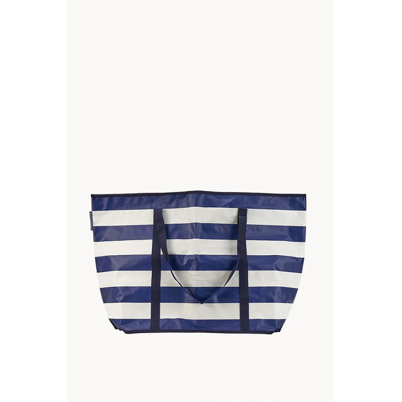 Navy Stripe Jumbo Beach Bag