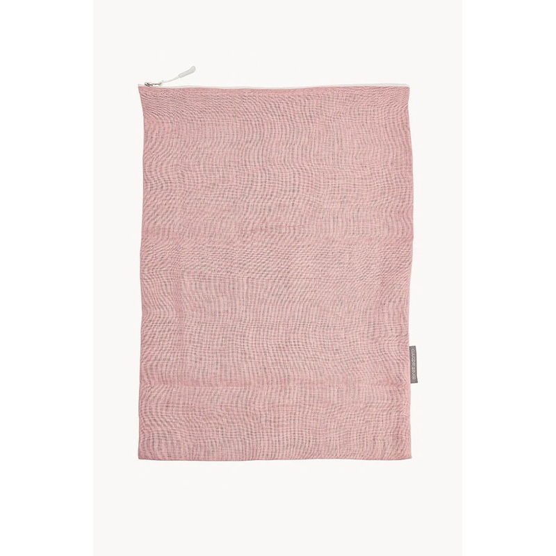 Rose Pink Linen Laundry Bag