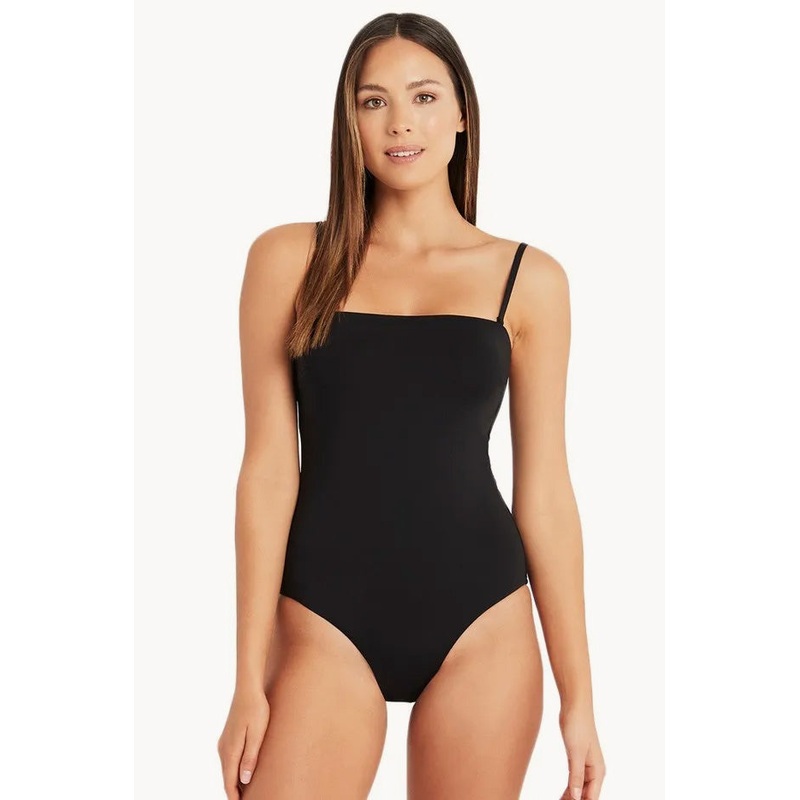 Eco Essentials High Leg Bandeau One Piece