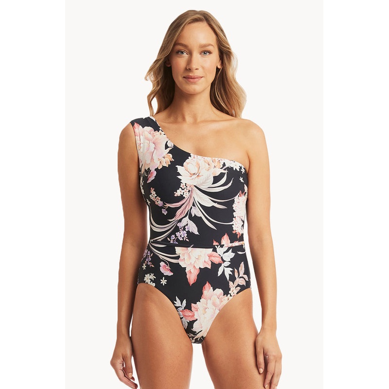 Martini Wide Strap Diagonal One Piece