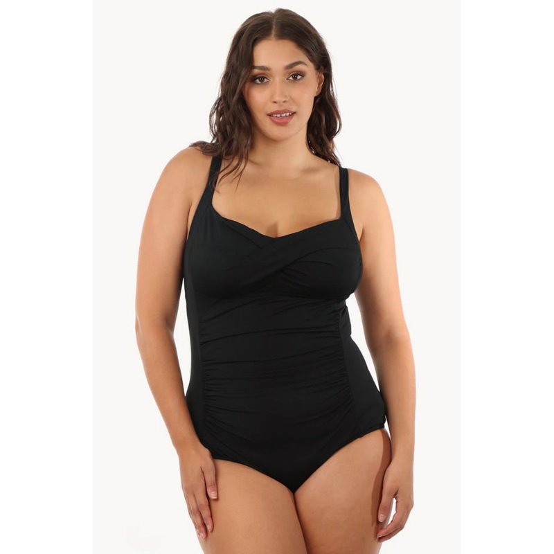 Form Still Black Ruched One Piece