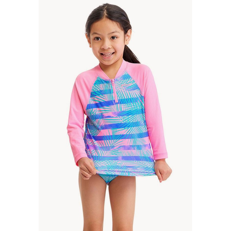 Girls Pastel Palm Suntop