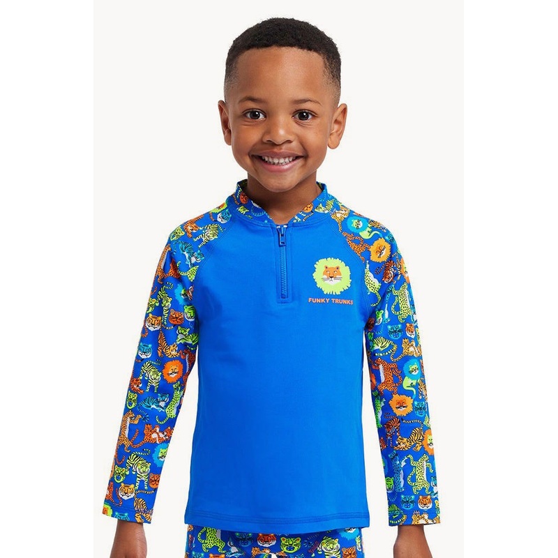 Toddler Boys Big Cat Bash Zip Suntop