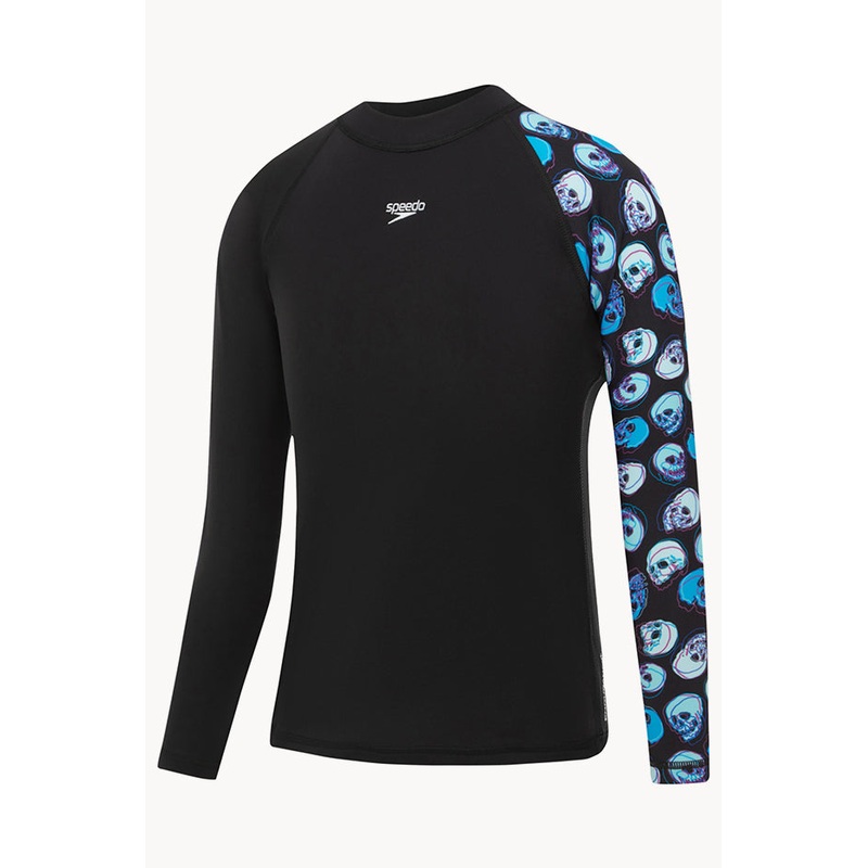 Boys Skull Digital Long Sleeve Suntop