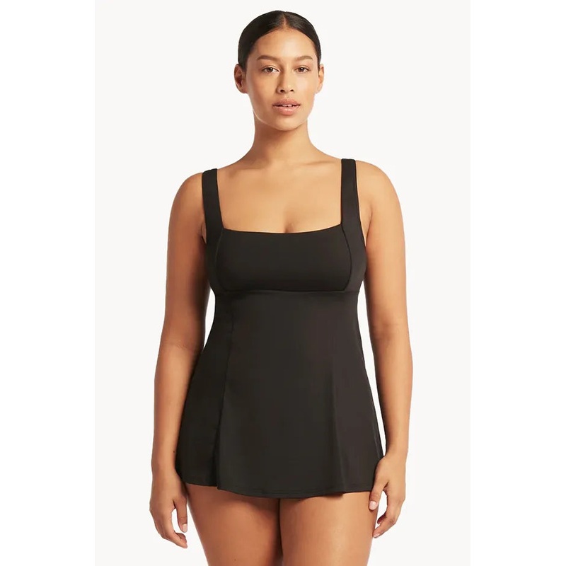 Eco Essentials Square Neck Swim Dress
