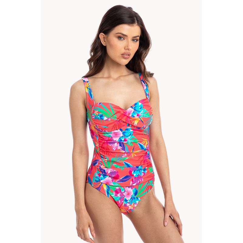 Floral Dover Ruched Tank One Piece