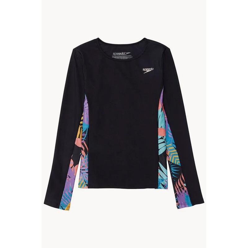 Girls Splice Long Sleeve Suntop