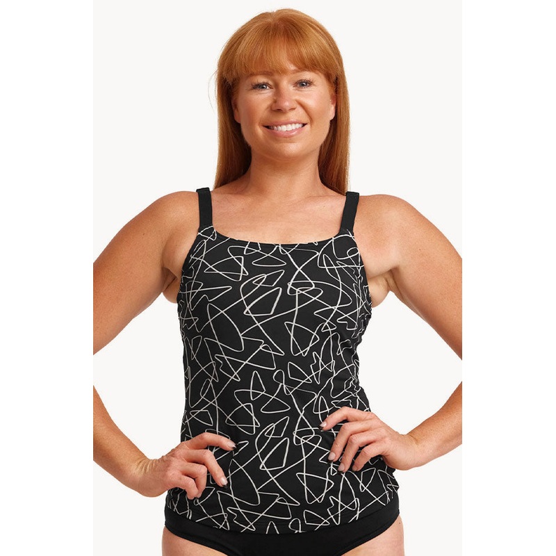 Texta Mess Scoop Neck Tankini Separate