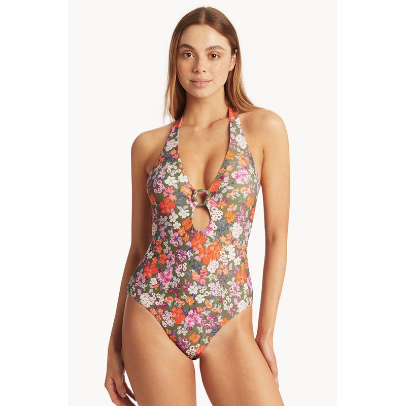 Parkland Keyhole Halter One Piece