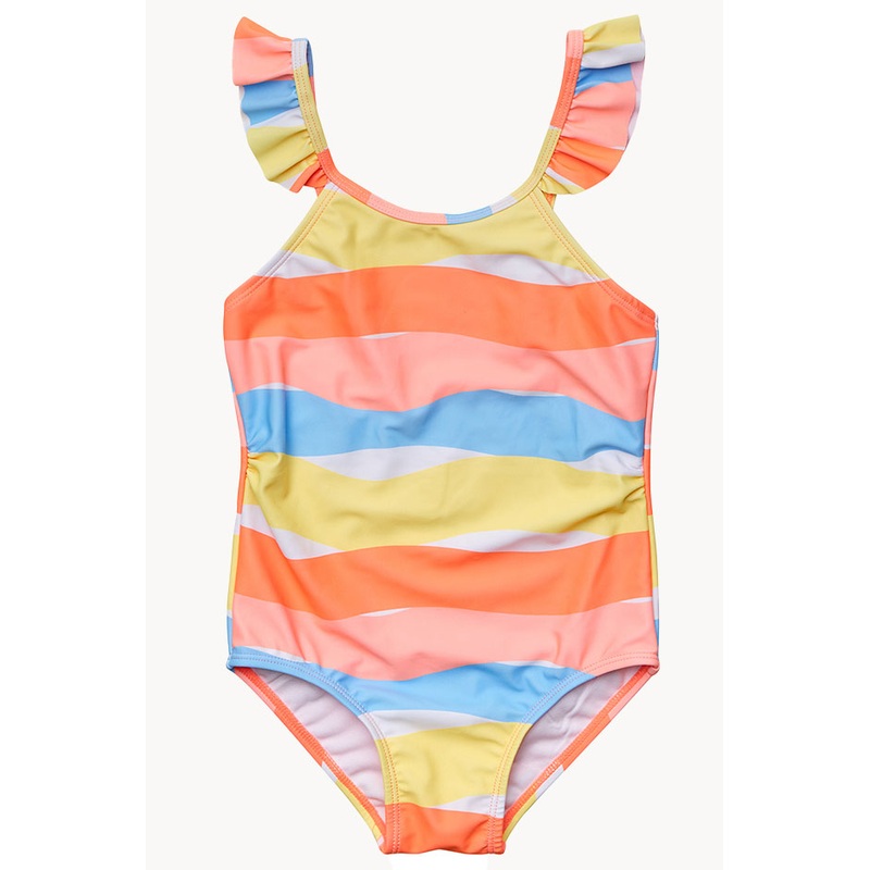 Girls Good Vibes Frill Strap One Piece