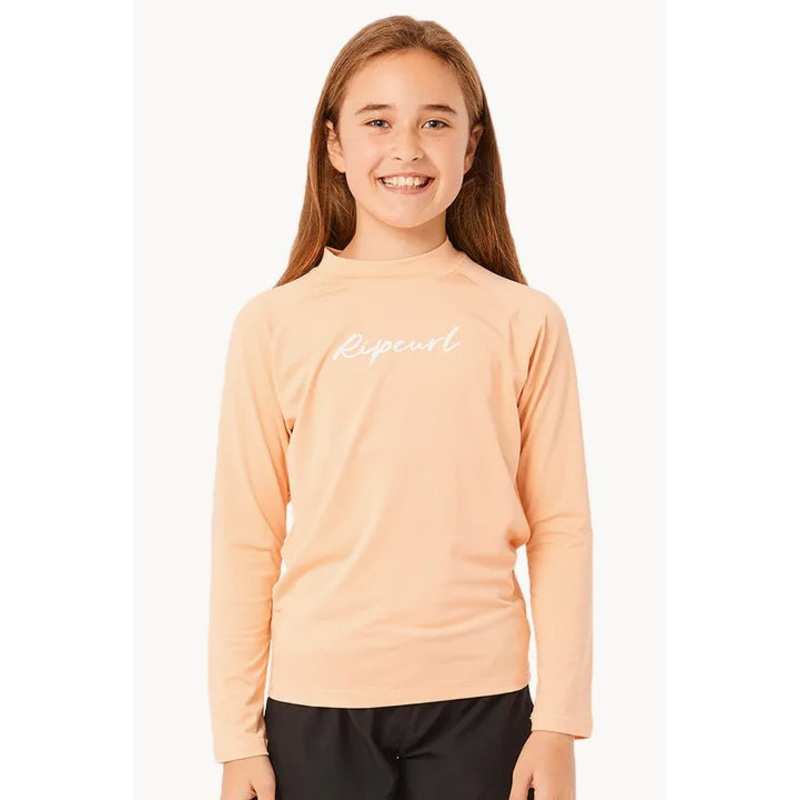 Girls Script Long Sleeve Suntop