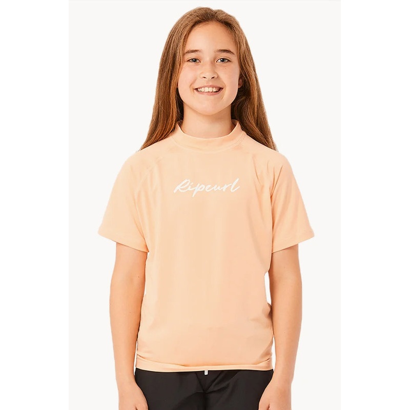 Girls Script Short Sleeve Suntop