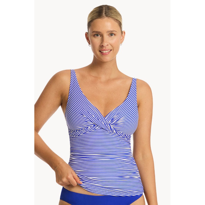 Varsity Cross Front Tankini Separate