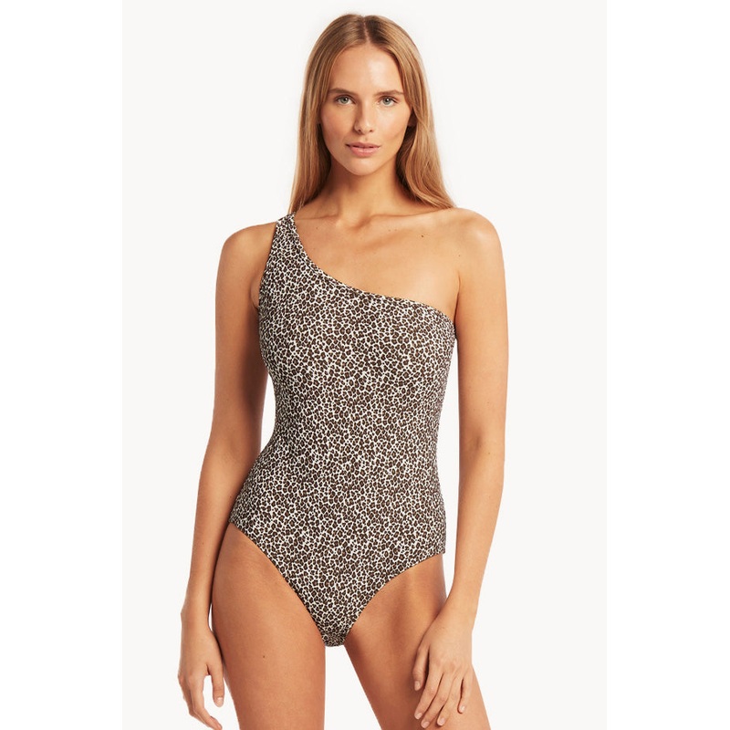 Wild Cat One Shoulder One Piece