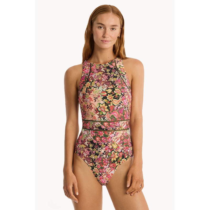 Wildflower High Neck One Piece