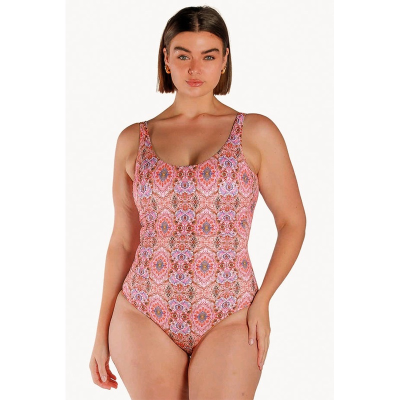 Amalfi Pink Scoop Neck One Piece