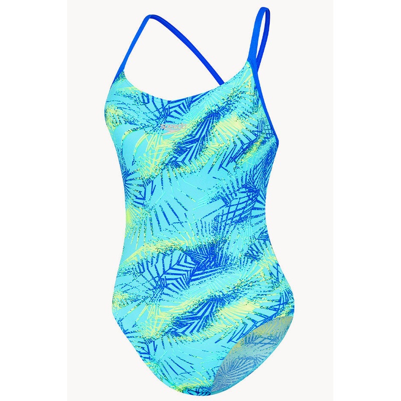 Floral Thin Strap V Back One Piece