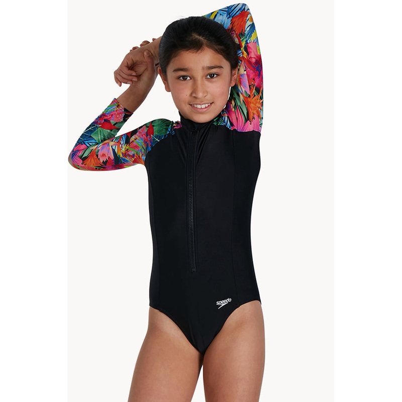 Girls Tropical Long Sleeve Paddle Suit